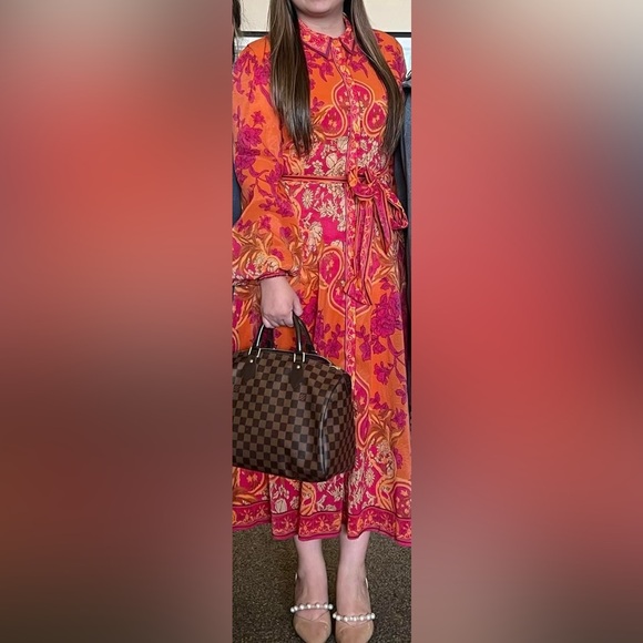 printed woven midi dress ✨ - Picture 5 of 5